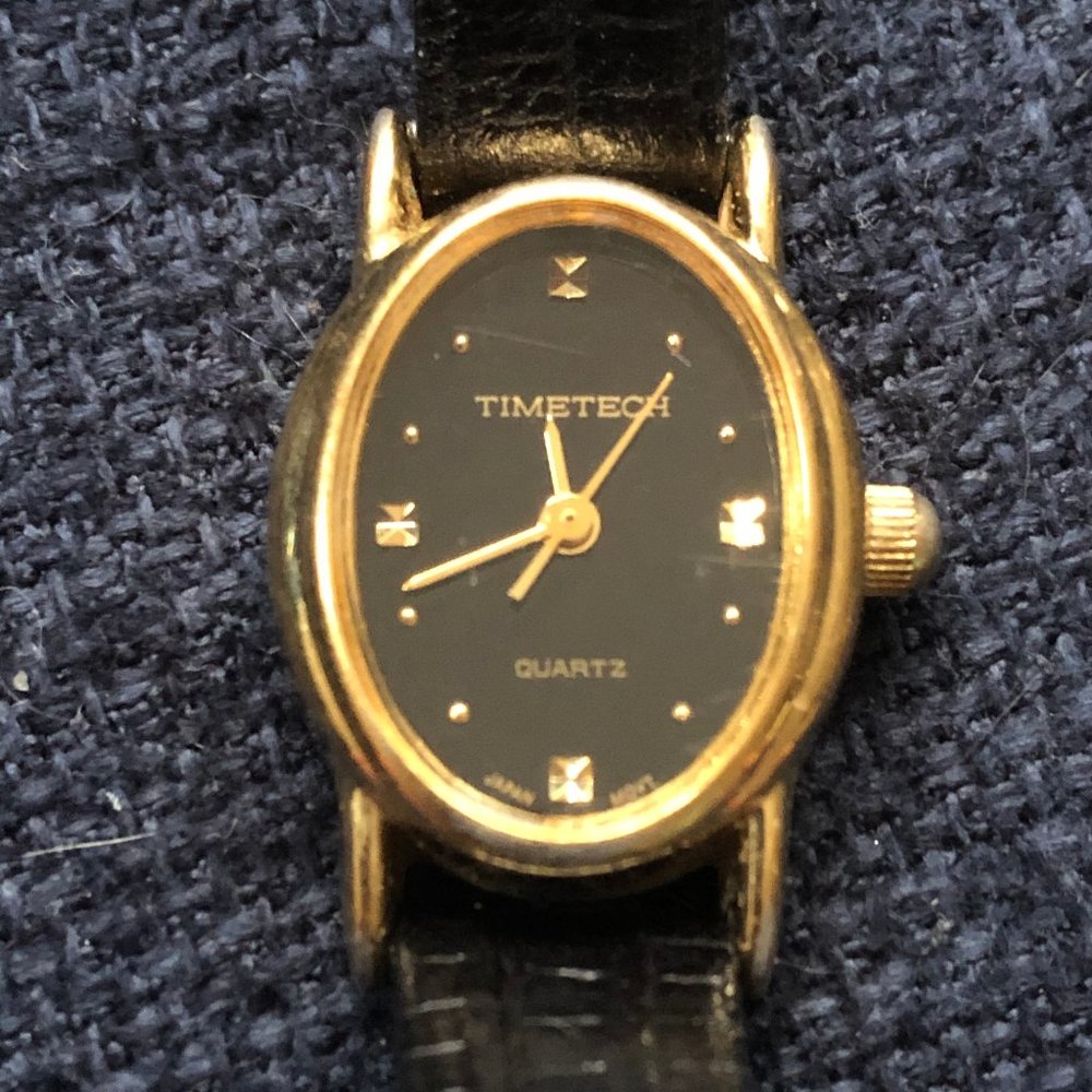Timetech Black and Gold Women's Watch